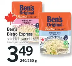 Fortinos BEN'S BISTRO EXPRESS, 240/250 g offer