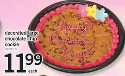 Fortinos DECORATED LARGE CHOCOLATE CHIP COOKIE offer