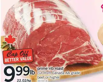 Fortinos PRIME RIB ROAST offer