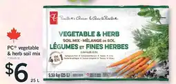 Fortinos PC VEGETABLE HERB SOIL MIX, 25 L offer