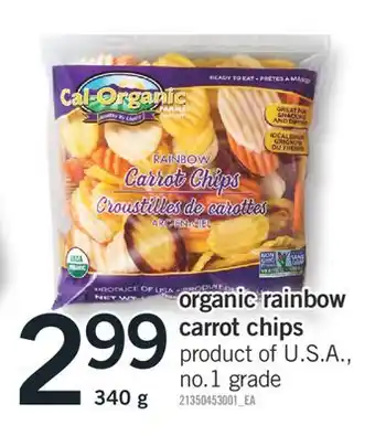 Fortinos ORGANIC RAINBOW CARROT CHIPS, 340 g offer