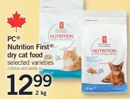 Fortinos PC FIRST NUTRITION FIRST DRY CAT FOOD, 2 kg offer