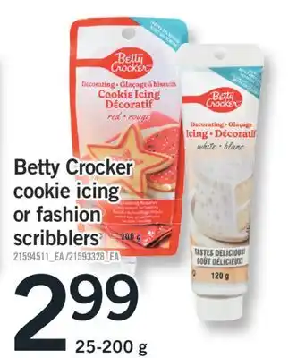 Fortinos BETTY CROCKER COOKIE ICING OR FASHION SCRIBBLERS, 25-200 g offer