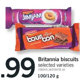 Fortinos BRITANNIA BISCUITS, 100/120 g offer
