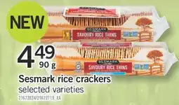 Fortinos SESMARK RICE CRACKERS, 90 G offer