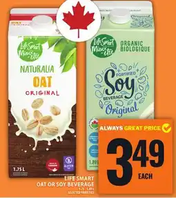 Food Basics LIFE SMART OAT OR SOY BEVERAGE offer