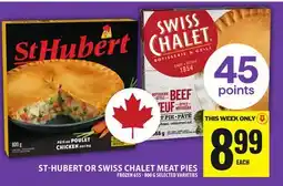 Food Basics ST-HUBERT OR SWISS CHALET MEAT PIES offer