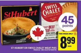 Food Basics ST-HUBERT OR SWISS CHALET MEAT PIES offer
