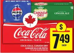 Food Basics COCA-COLA, CANADA DRY GINGER ALE OR PEPSI offer