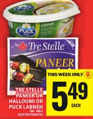 Food Basics TRE STELLE PANEER OR HALLOUMI OR PUCK LABNEH offer