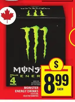 Food Basics MONSTER ENERGY DRINKS offer