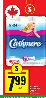 Food Basics CASHMERE BATHROOM TISSUE offer