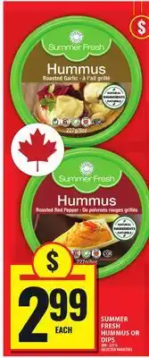 Food Basics SUMMER FRESH HUMMUS OR DIPS offer