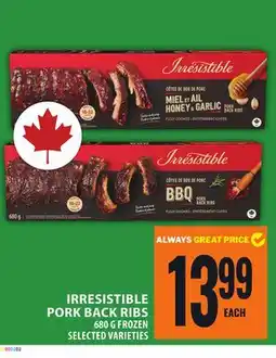 Food Basics IRRESISTIBLE PORK BACK RIBS offer