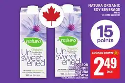 Food Basics NATURA ORGANIC SOY BEVERAGE offer