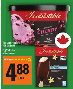 Food Basics IRRESISTIBLE ICE CREAM OR NOVELTIES offer