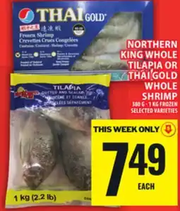 Food Basics NORTHERN KING WHOLE TILAPIA OR THAI GOLD WHOLE SHRIMP offer