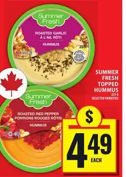 Food Basics SUMMER FRESH TOPPED HUMMUS offer