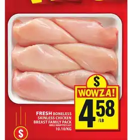 Food Basics FRESH BONELESS SKINLESS CHICKEN BREAST FAMILY PACK offer