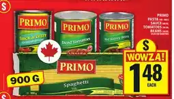 Food Basics PRIMO PASTA 500 - 900 G SAUCE 680 ML TOMATOES 796 ML BEANS 540 ML offer