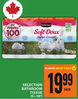 Food Basics SELECTION BATHROOM TISSUE offer