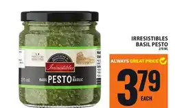 Food Basics IRRESISTIBLES BASIL PESTO offer
