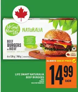 Food Basics LIFE SMART NATURALIA BEEF BURGERS offer