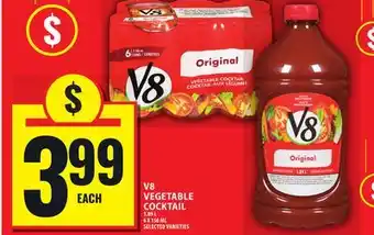 Food Basics V8 VEGETABLE COCKTAIL offer