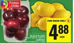 Food Basics BLACK PLUMS OR LEMONS offer