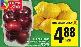 Food Basics BLACK PLUMS OR LEMONS offer