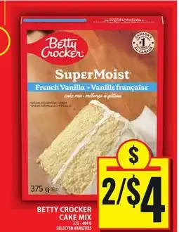 Food Basics BETTY CROCKER CAKE MIX offer