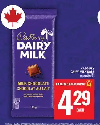 Food Basics CADBURY DAIRY MILK BARS offer