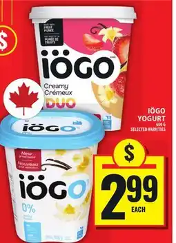 Food Basics IÖGO YOGURT offer
