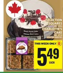 Food Basics SELECTION SQUARES OR CHARLOTTE'S CAKE offer