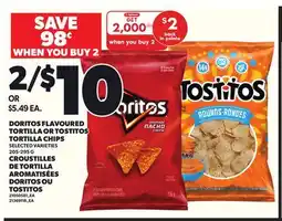 Independent Grocer DORITOS FLAVOURED TORTILLA OR TOSTITOS TORTILLA CHIPS, 205-295 G offer