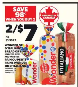 Independent Grocer WONDER OR D'ITALIANO BREAD OR BUNS offer