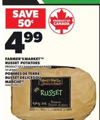 Independent Grocer FARMER'S MARKET RUSSET POTATOES, 10 LB BAG offer