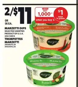 Independent Grocer MARZETTI DIPS, 254-340 G TREMPETTES MARZETTI offer