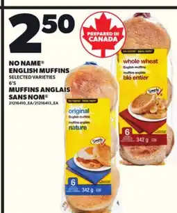 Independent Grocer NO NAME ENGLISH MUFFINS, 6'S offer