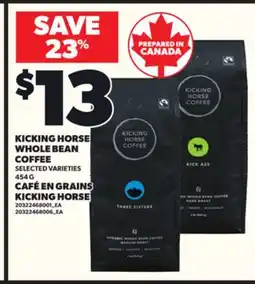 Independent Grocer KICKING HORSE WHOLE BEAN COFFEE, 454 G offer