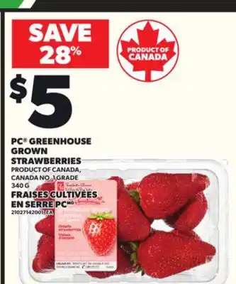 Independent Grocer PC GREENHOUSE GROWN STRAWBERRIES, 340 G offer