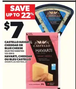 Independent Grocer CASTELLO HAVARTI, CHEDDAR OR BLUE CHEESE, 125-200 G offer