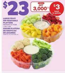 Independent Grocer LARGE FRUIT OR VEGETABLE PLATTERS, 1.58-2.2 KG offer