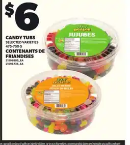Independent Grocer CANDY TUBS, 475-750 G offer