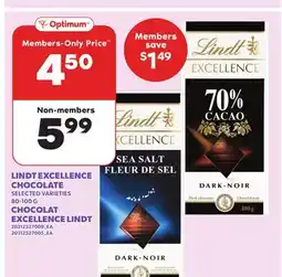 Independent Grocer LINDT EXCELLENCE CHOCOLATE, 80-100 G offer