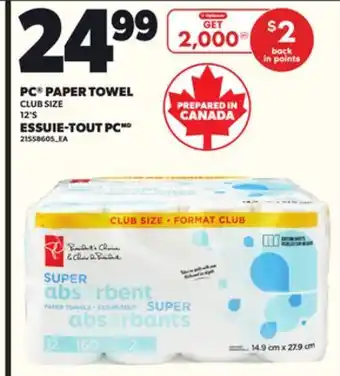 Independent Grocer PC PAPER TOWEL, 12'S offer