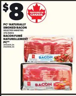 Independent Grocer PC NATURALLY SMOKED BACON, 375/500 G offer