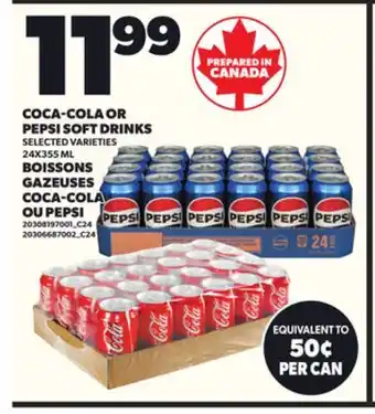 Independent Grocer COCA-COLA OR PEPSI SOFT DRINKS, 24X355 ML offer