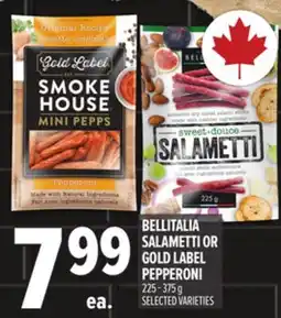Metro BELLITALIA SALAMETTI OR GOLD LABEL PEPPERONI offer