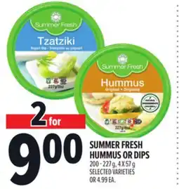 Metro SUMMER FRESH HUMMUS OR DIPS offer